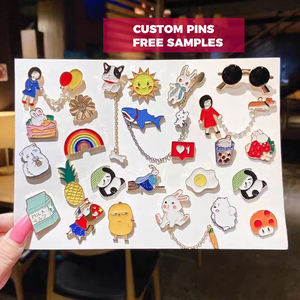 カスタムデザイン制作 あなただけのメタルクラフト 金メッキ製 服・帽子用 金属製 ソフト/ハード クリスマスエナメルピン カスタムラペルエナメルピン ブローチ - Product Image 1