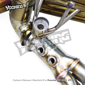 Système d'échappement complet en titane pour 991/991.1/991.2 4.0L 2015-2018, collecteur d'échappement SS304, échappement cat-back sous vide - Product Image 3