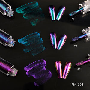 Gel cromado para uñas, efecto espejo para uñas, líquido cromado mágico, semipermanente, polvo Aurora, materiales de manicura - Product Image 3