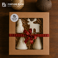 Bougie parfumée artisanale de luxe en cire de soja, personnalisable, écologique, cadeau pour Noël, Halloween, fêtes, blocs de cire