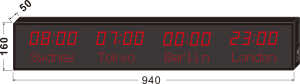 Wi-Fi Synchronization <strong>Led</strong> Digital 4 World Time Wall <strong>Clock</strong> <strong>LED</strong> Wall <strong>Clock</strong> Hotel Zone <strong>Clock</strong> - Product Image 6