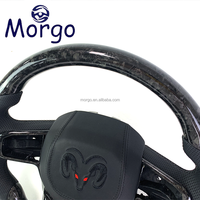 Accessoires Volant en fibre de carbone forgé de style tout-terrain personnalisé pour Dodge Ram 1500 3500 4500 TRX Rebel Dodge Pickup Truck