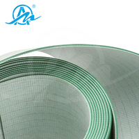 Courroie de transmission plate 3 plis en PVC vert, courroie de rail pliable, courroie de convoyeur en PVC
