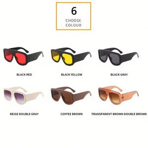 Gafas de Sol Retro 2025 con Logotipo Personalizado para Mujer, Montura Plana, Protección UV400, Patillas Anchas, Cuadradas - Product Image 6