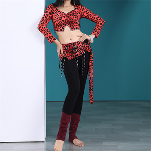 Vendita calda di pantaloni da donna a righe zebrate Set <span class=keywords><strong>Costume</strong></span> da danza del ventre per adulti per la Performance - Product Image 4