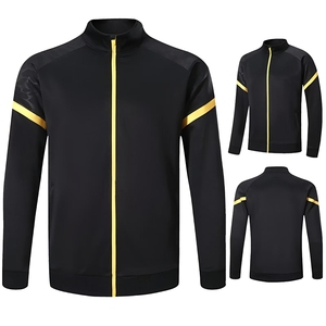 Commercio all'ingrosso giacca da calcio da Jogging invernale <span class=keywords><strong>Slim</strong></span> Fit Oem da uomo Top tuta felpa con cerniera magliette da calcio - Product Image 2