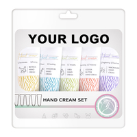 Série d'ingrédients actifs hydratants et nourrissants personnalisés à base de rétinol organique, de niacinamide, de cacao, de vitamine B5 et d'urée, coffret de 5 crèmes pour les mains