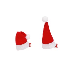 Mini chapeau de Père Noël créatif, épingle à cheveux, fête festive, <span class=keywords><strong>photo</strong></span> mignonne, décoration tridimensionnelle en peluche, coton polyester - Product Image 4