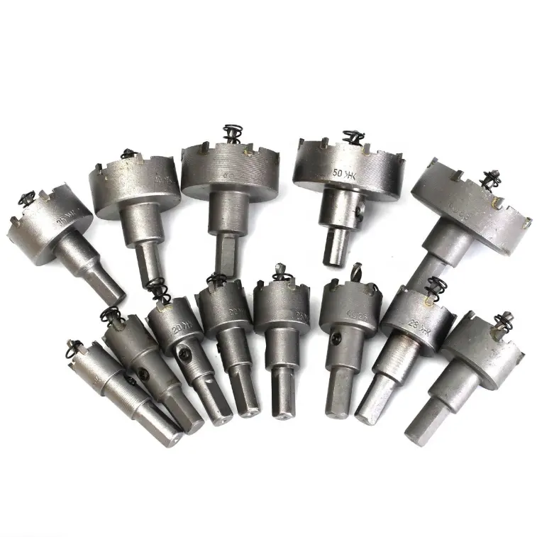 lisca 16 pcs Tungsten carbide Drill bits stainless steel openers TCT Hole Saw Set 15mm to 50mm