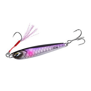 NOEBY 60g <span class=keywords><strong>Sardine</strong></span> Slide Jig Leurre de pêche en métal longue distance avec crochet Jig Leurres d'eau salée en métal - Product Image 1