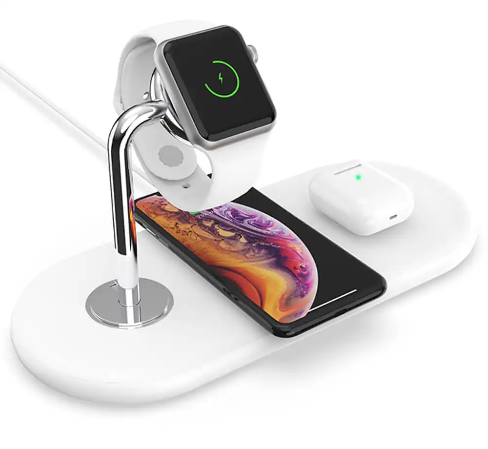 Wireless Charging Station New Arrival 5 Coil Wireless Charging Pad 3 In 1 Wireless Charger Qi Wireless Charger Station For Mobile Phone