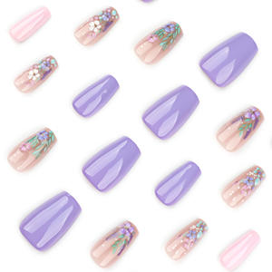 Usine <span class=keywords><strong>pas</strong></span> <span class=keywords><strong>cher</strong></span> en gros français Freshnails Art 3D estampillé conceptions cercueil ongles portable <span class=keywords><strong>manucure</strong></span> produit fini faux ongles - Product Image 3