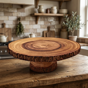 Soporte para Pastel de Madera 100% Ecológico, Apto para Lavavajillas, 1 Pieza, BS INTERNATIONAL, Decoración para Fiestas de Cumpleaños, Duradero - Product Image 1