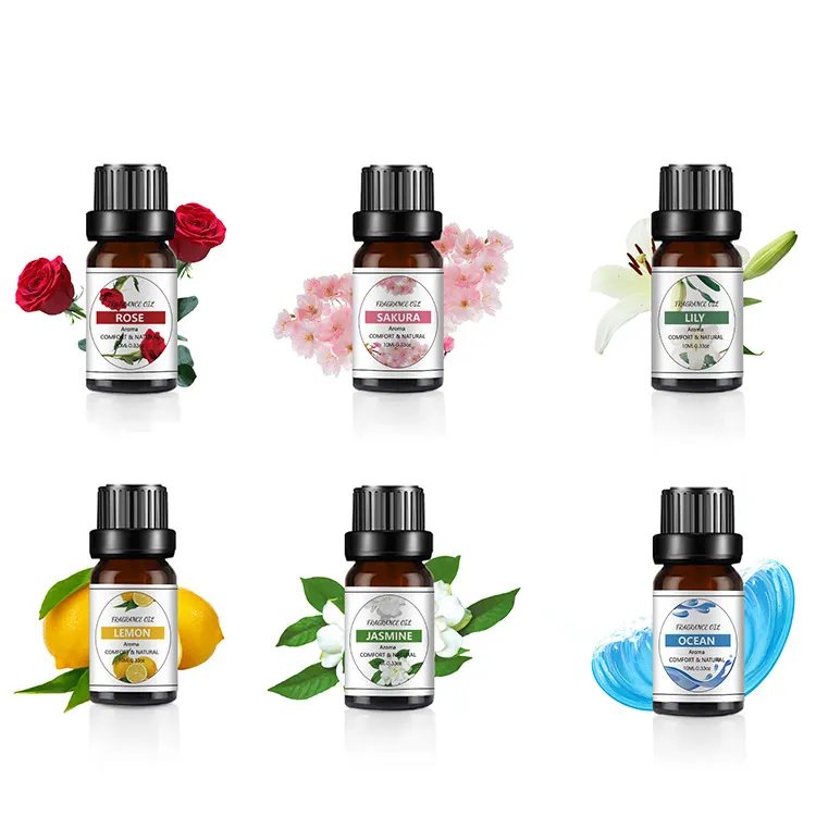 Set di oli essenziali per odori naturali OEM con etichetta privata 100% diffusori di oli essenziali sfusi aromaterapia ad ultrasuoni olio essenziale puro