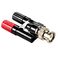 Adaptateur de fiche banane BNC pour outils d'oscilloscope accessoires de multimètre HT311 connecteur Coaxial femelle double prise nouveau