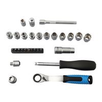 Kit de clés à cliquet 29 pièces, ensemble d'outils de réparation automobile, clé dynamométrique 12 points, outils d'entretien automobile