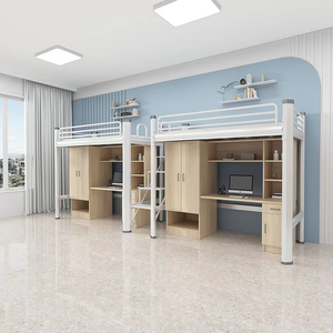 <span class=keywords><strong>Lit</strong></span> superposé moderne en métal avec escalier pour hôpital, dortoir, école, hôtel, appartement ou chambre à coucher - Vente en gros - Product Image 1