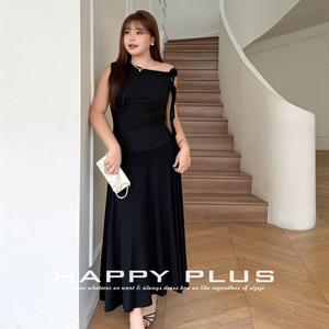 เสื้อสายเดี่ยวผู้หญิงไซส์ใหญ่รันฉี รุ่น N9538 สีดำ ผ้าฝ้าย แต่งริบบิ้นจับจีบ - Product Image 3