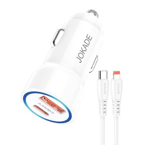 Jokade Car Charger 90W <b>USB</b> C PD Fast <b>Charging</b> With <b>Cable</b> White - Product Image 2