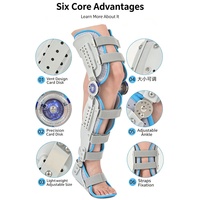 Orthèse articulée réglable genou-cheville-pied pour immobilisation et soutien post-chirurgical des blessures et fractures des membres inférieurs