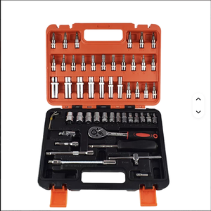 Auto Repair Universal Quick <b>Tool</b> Set 46-Piece Carbon Steel Hand Ratchet Socket Wrench OEM Customizable DIY for Car Bike SK-46 Ca - Product Image 5