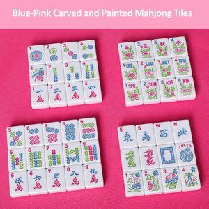 Jeu de tuiles de mahjong américain de 166 pièces avec tuiles roses (sans supports/accessoires) - Product Image 4