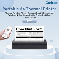 Imprimante thermique portable sans fil A4 Xprinter P82, connexion USB, pour la maison et le bureau