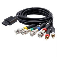 Nouveau câble AV filaire universel pour NGC/N64/SFC/SNES GameCube Gaming, matériau ABS noir