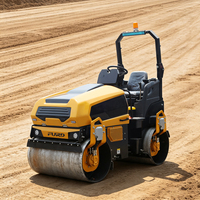 Livraison Gratuite – Mini-Compacteur Routier Diesel 3 Tonnes – Rouleau Compresseur Autoporté pour Travaux Routiers