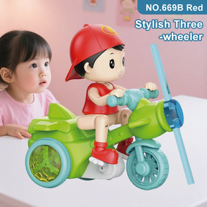 Voiture de jouet électrique à trois roues personnalisée et élégante pour enfants, en plastique, avec effets lumineux et musicaux - Product Image 2