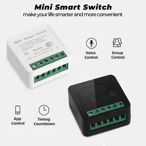 16A Mini Smart Wifi mit Power Monitor DIY Switch Unterstützt 2-Wege-Steuerung, Smart Home Automation Module, Funktioniert mit Alexa Google