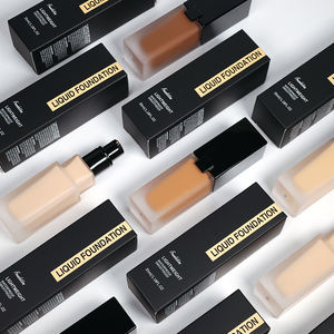 Fond de teint imperméable mat 154 couleur personnalisé liquide noir femmes couverture complète poudre pressée marque privée fond de teint OEM - Product Image 2