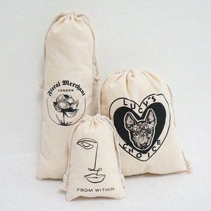 Petit sac en toile de coton avec cordon de serrage, personnalisable par transfert thermique, écologique, durable, pochette à cordon, cadeau promotionnel, sac en coton - Product Image 6