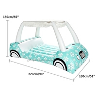 Bâche en maille amovible en PVC pour piscine gonflable, transat aquatique d'été pour 2 personnes, radeau gonflable pour voiture avec supports