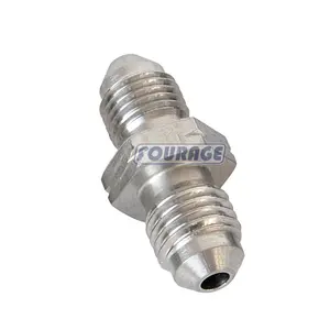 Auto Parts Stainless Steel Male AN to AN / Metric Male Flare Coupling Union Brake Line Hose Fitting Connector