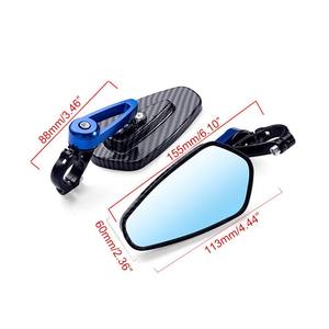 Fancy Blue Glass Handlebar Rear View <b>Mirror</b> for Tank zuma BWS <b>Motorcycles</b> <b>Motorcycle</b> Accessories - Product Image 3