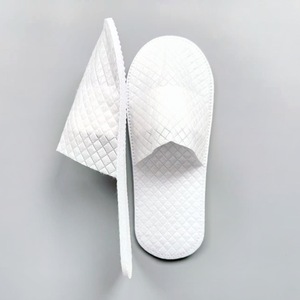 White Disposable <b>Slippers</b> Eco-Friendly Thickened Comfortable OEM Custom for Shoeless <b>Home</b> Indoor Use - Product Image 5