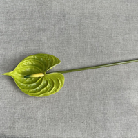 Bunga Anthurium Merah Besar Grosir, Bunga PU Sentuhan Realistis, Anthurium 3D Sentuhan Nyata untuk Dekorasi