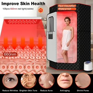 ห้องซาวน่าอินฟราเรดอะคริลิคไฟฟ้าสมัยใหม่ Jialikang ขนาด 4 ลิตร 1500 วัตต์ แบบพกพา พร้อมรีโมทคอนโทรลอัจฉริยะ สำหรับดีท็อกซ์และสปาเพื่อสุขภาพ - Product Image 2