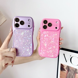 <span class=keywords><strong>Funda</strong></span> de Teléfono Móvil Holográfica de Moda, Carcasa de Lujo con Marco Ondulado y Purpurina Láser, <span class=keywords><strong>Funda</strong></span> Trasera de Mármol para <span class=keywords><strong>iPhone</strong></span> 17 Pro Max 16 - Product Image 6