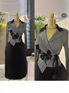 Vestido <span class=keywords><strong>de</strong></span> mujer elegante e informal <span class=keywords><strong>de</strong></span> poliéster y gasa, corte A, largo hasta el suelo, talla grande, estilo transfronterizo europeo, americano y africano, moda 2026 - Product Image 5