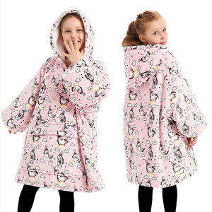 Manta con Capucha Personalizada para Niños, Bata Infantil Tipo Manta, Manta con Capucha de Franela y Forro Polar Sherpa Extra Grande con Bolsillo - Product Image 5