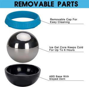 Set terapi panas dingin: bola pijat & rol otot baja tahan karat isi cairan, untuk pereda dan pemulihan tisu dalam - Product Image 2