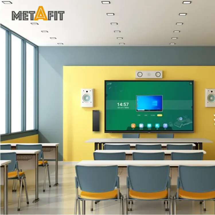 Papan pintar layar sentuh, papan pintar interaktif untuk sekolah Digital 65 75 86 100 110 inci Ifpd