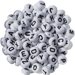 Beads Cubic Loose Beads Letter Beads For Necklace Bracelet - Temu