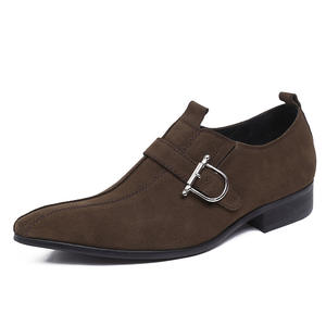 Chaussures élégantes à bout pointu en cuir pleine fleur, pour le bureau et la carrière, avec soutien de la voûte plantaire, semelle extérieure en caoutchouc, semelle intérieure amortie et doublure respirante - Product Image 1