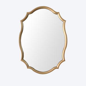 Miroir mural ovale décoratif à cadre festonné doré pour chambre à coucher vintage française, salon, hôtel, vente en gros - Product Image 5