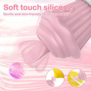 Vibratore a Forma di Gelato con Lingua Rotante, Stimolazione Clitoridea, Design Carino a Dessert, Giocattolo Sessuale in Silicone Morbido per Donne - Product Image 4