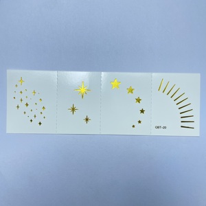 Custom Logo Gold Foil Freckle <b>Tattoo</b> Stickers Sparkle Laser Temporary Makeup Sticker for Face Body Decoration - Product Image 3