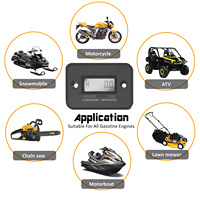 Compteur d'heures numérique professionnel à vibrations sans fil pour moto, VTT, motoneige, bateau, Yama, ski, quad